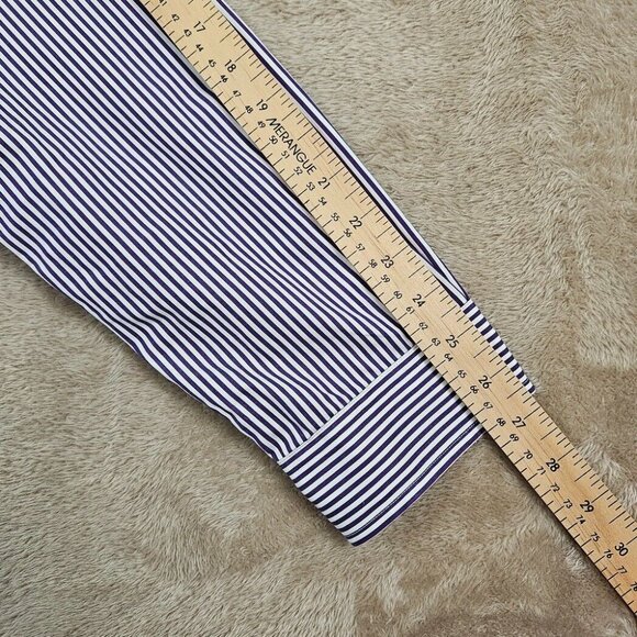 Ralph Lauren Dress Shirt 120s 2-Ply Button-Down Striped Long Sleeve Mens Size XL - Picture 5 of 10